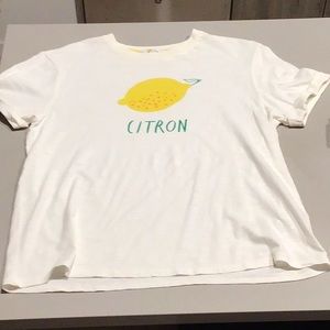 Boden Roll Up Cuff Citron T Shirt